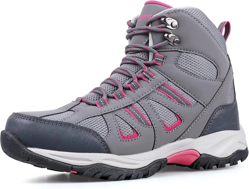 riemot Chaussures de Randonnée Femme Imperméables Respirantes Bottes de Montagne Antidérapantes et Confortables pour Marche Sportive — Equipement ski