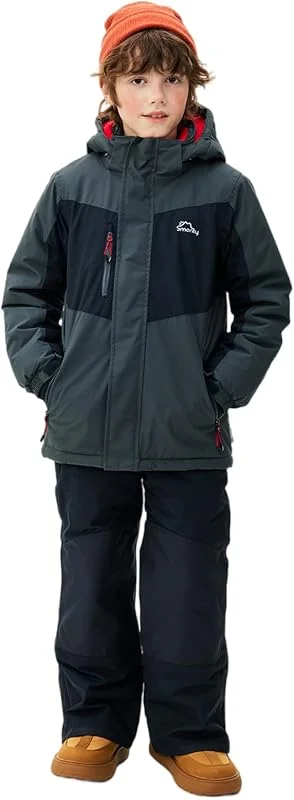 SMONTY Girls Ski Jacket Waterproof Warm Hooded Snow Winter Coat for Kids — Vetements ski