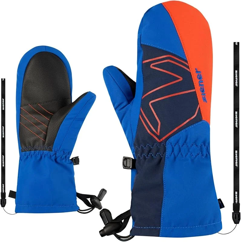 Ziener LAVALINO-Z Moufles de Ski, Sports d'hiver pour Enfant, Imperméables, Laine, Extra Chaudes, Bleu Cobalt, Bleu Marine, 4 — Vetements ski
