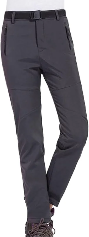 Generisch Pantalon de sport d'extérieur pour femme - En polaire thermique - Coupe-vent - Pour alpinisme - Grandes tailles - Coupe ajustée - Sous-vêtements chauds - Vêtement de ski - Taille élastique — Vetements ski