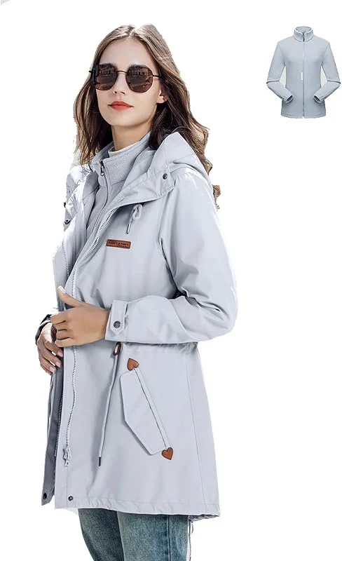 MU Femmes Vestes de Ski Manteau Imperméable Toison Neige 3 En 1 Snowboard Vestes D'Hiver Chaud Coupe-Vent Parka Montagne Coupe-Vent Raincoat, A, Xl — Vetements ski