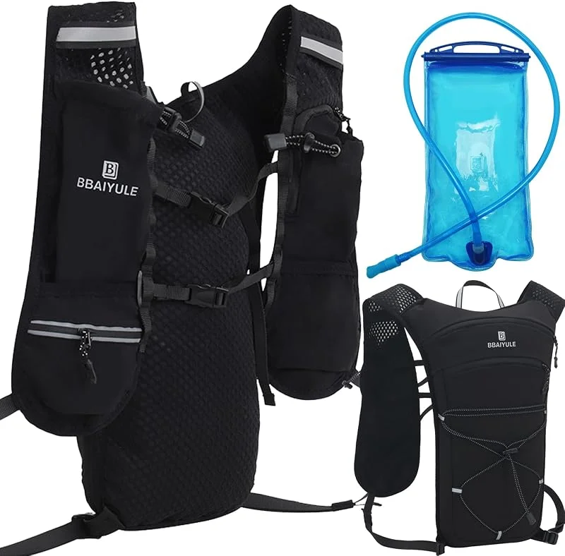 Sac à Dos d'hydratation pour Le Cyclisme avec vessie d'hydratation optionnelle, BPA Free, Trail Marathoner Running Backpack for Women Men, Motorbike, Bike (avec vessie d'hydratation de 1, 5L) — Equipement ski