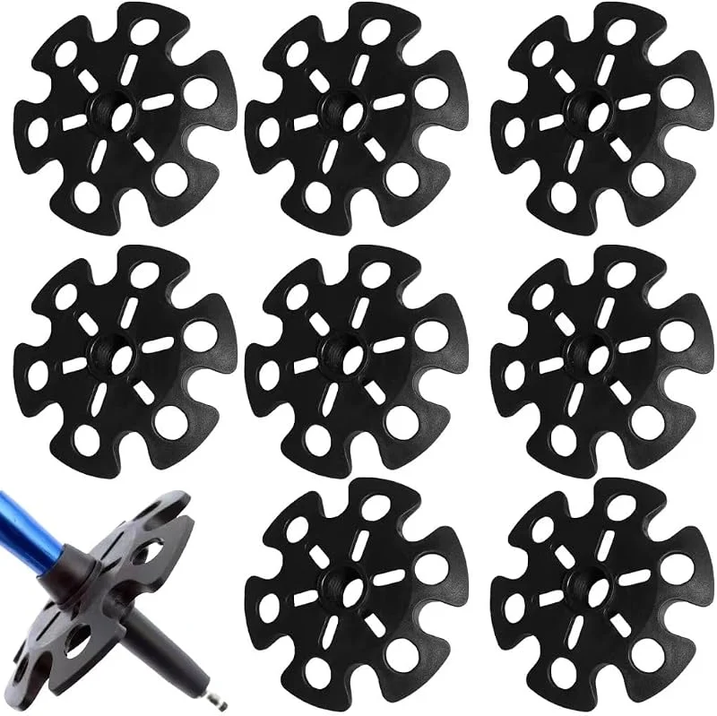 Lot de 8 embouts de canne de marche, panier de ski amovible, panier de rechange pour bâtons de randonnée — Equipement ski