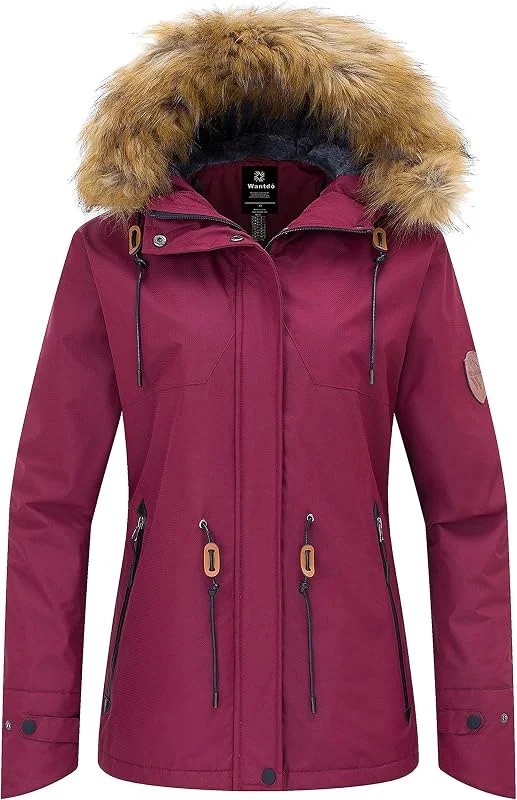 Wantdo Veste de ski Imperméable pour Femme Coupe-vent Extérieur Manteaux — Vetements ski