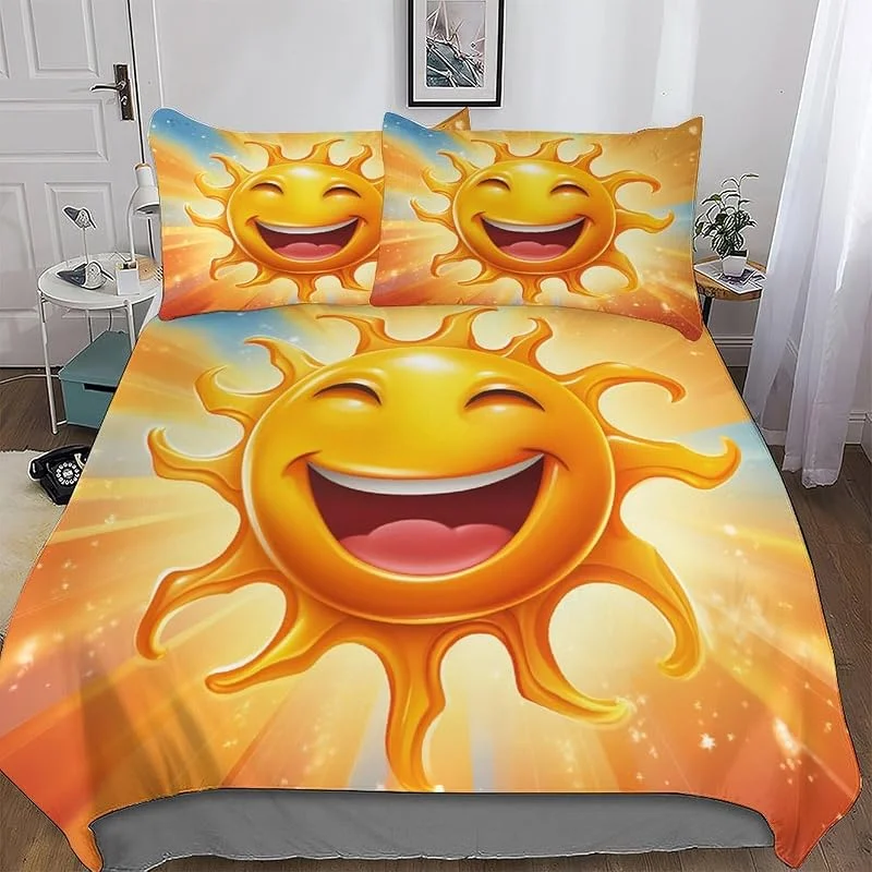 Mignon Soleil Housse De Couette 3 Pièces, pour EnfFourmis, Adolescents, Adulte, Douce Microfibre Parure De Lit avec Taie d'oreiller, Double 200x200cm — Equipement ski