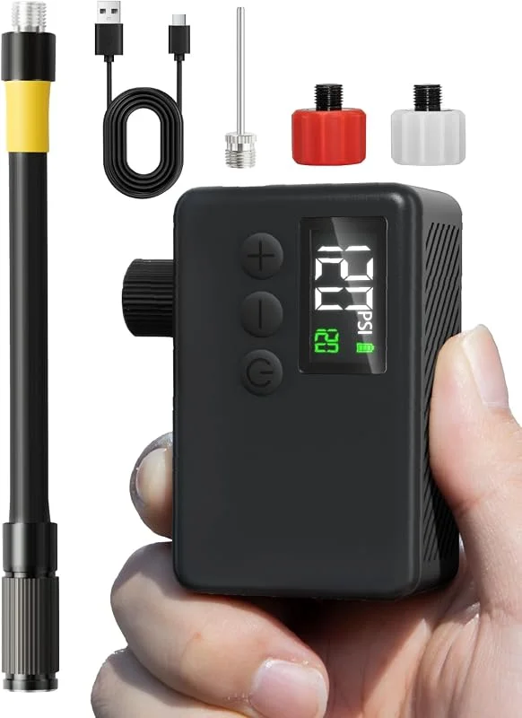 GPUTEK Pompe Vélo Électrique 120 PSI Auto Off LED Mini Compresseur, VTT, VTC — Vetements ski