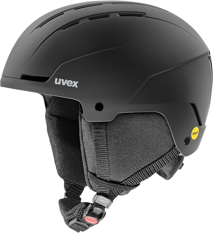 uvex Glance MIPS - Casque de Ski Solide pour Adults - réglage de la Taille Individuel - Ventilation optimisée - Black Matt - 58-62 cm — Equipement ski
