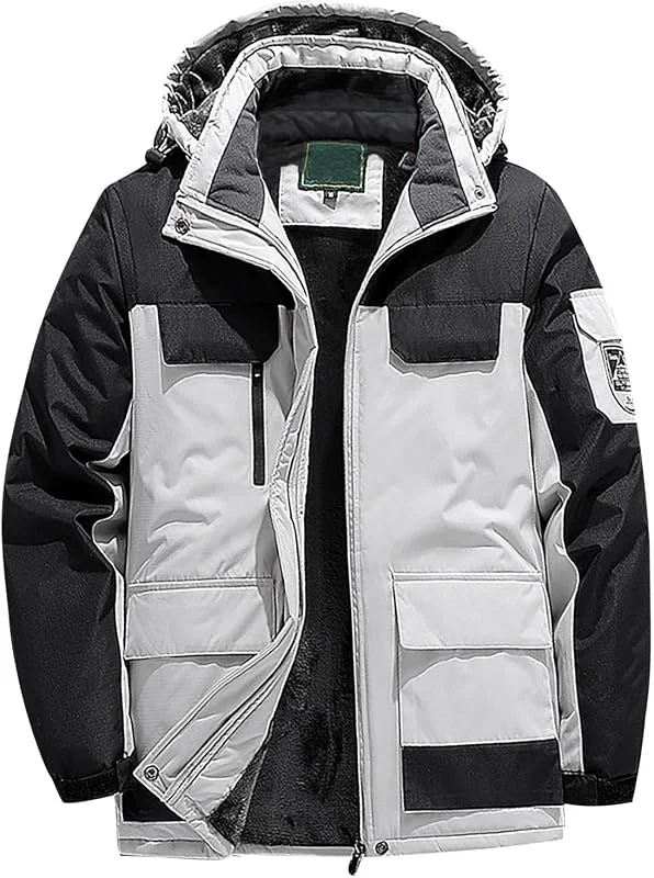 Manteau d'hiver pour homme - Veste de ski en laine pour activités de plein air et randonnées - Grandes tailles — Vetements ski