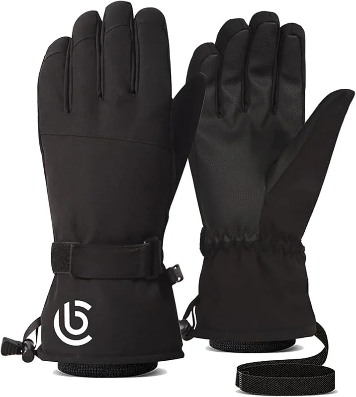 Gants de ski thermiques imperméables à -34, 4 °C pour écran tactile - Pour homme et femme - Noir — Vetements ski