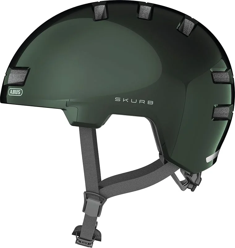 ABUS Casque de ville Skurb - Casque de vélo robuste pour le quotidien, le skate, le BMX ou le longboard - Vert, taille M — Equipement ski
