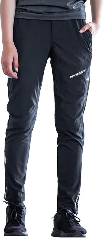 ROCKBROS Pantalon de Cyclisme Homme Femme Pantalon de Cycliste Respirant Pantalon pour Sport de Plein Air Vélo VTT Randonnée Course Polyester Printemps Été Automne Unisexe Noir S-4XL — Vetements ski