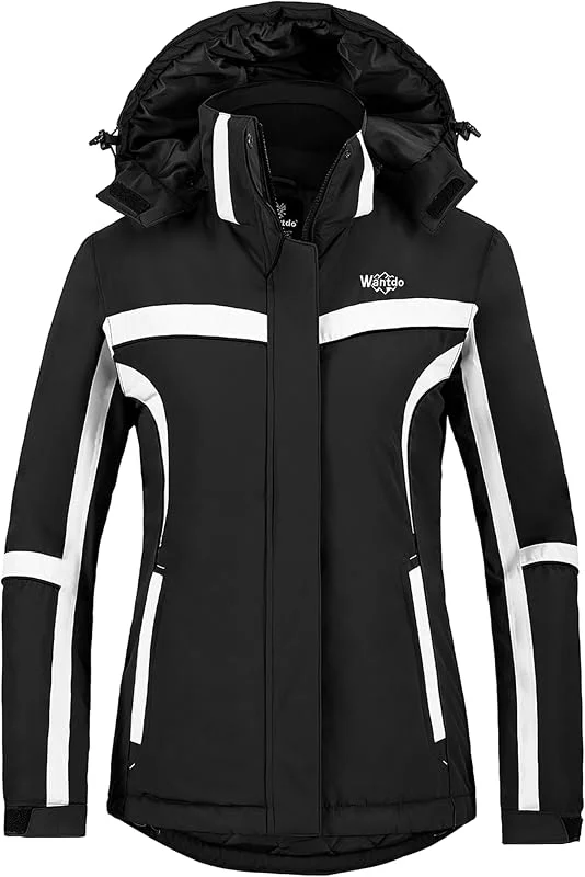 Wantdo Femme Veste de Ski Imperméable Outdoor Veste Coupe-Vent Manteau — Vetements ski