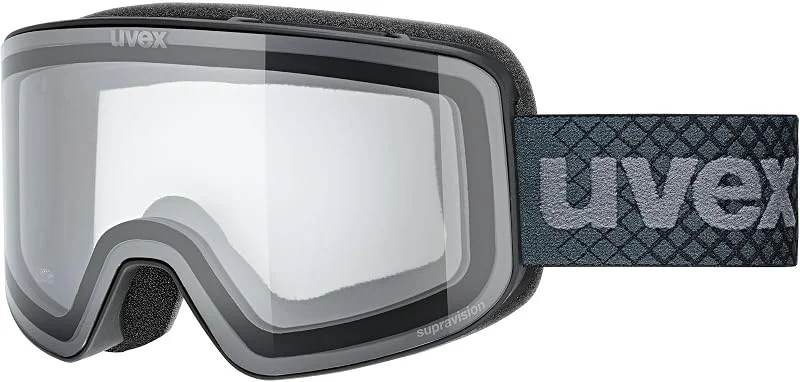 Uvex pyrit - lunettes de ski pour adults - Catégorie de filtre 0 - anti-buée - black matt dl, clear-clear S0 - one size — Equipement ski