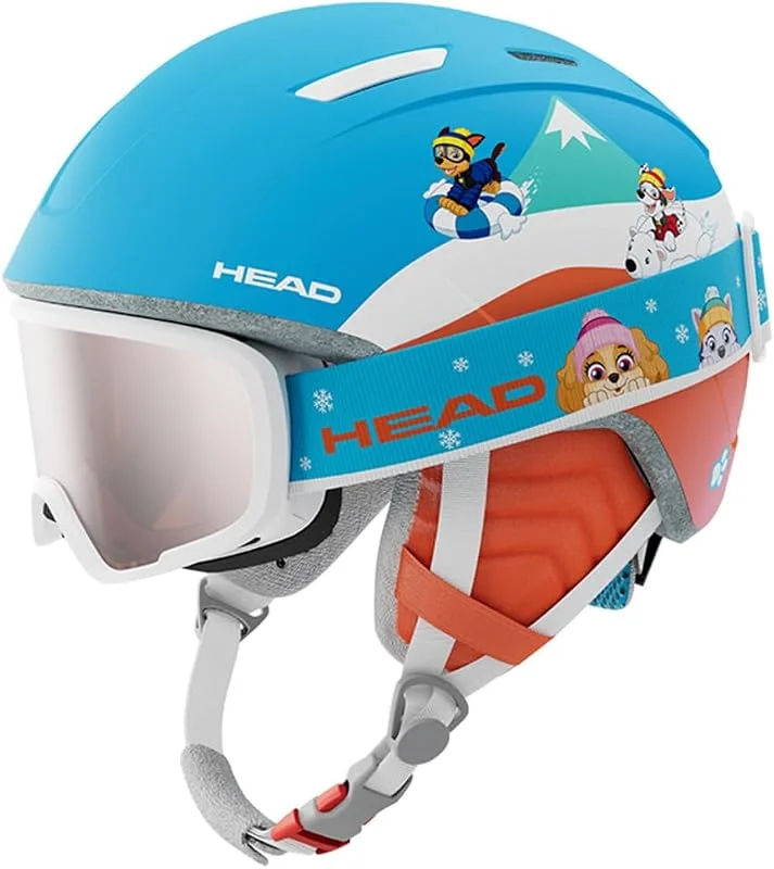 Head Mojo Paw Casque de Ski et Snowboard avec Lunettes Motif Pat' Patrouille — Equipement ski