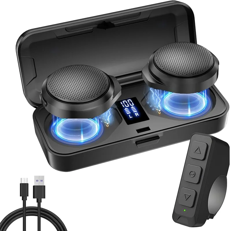 Casque de moto Bluetooth avec boîtier de chargement pour moto, ski — Equipement ski