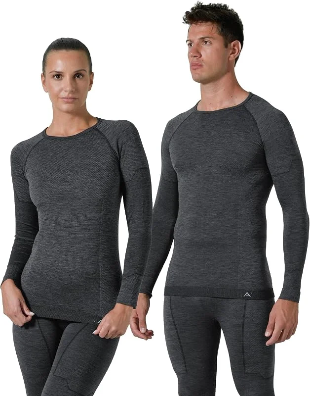 Risalti Haut Thermique Femme et Homme Laine Merinoss - sous Vetement Thermique Homme et Femme Extreme, élastiques, Respirants, Unisex, sans Couture - Made in Italy — Vetements ski