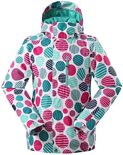 MU Femmes Imperméable Veste De Ski Femmes Imperméable Coloré Imprimé Snowboard Veste De Ski En Plein Air Hiver Survêtement Imperméable Veste De Neige Hiver, Multicolore, Petit — Vetements ski