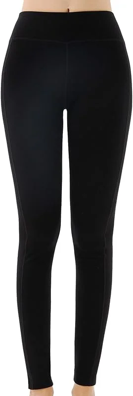 Merino Protect Leggings 100% Laine Mérinos pour Femmes Base Layer Thermiques sous Vetement Longs Douce Caleçon Long pour Randonnée Et Le Ski — Vetements ski