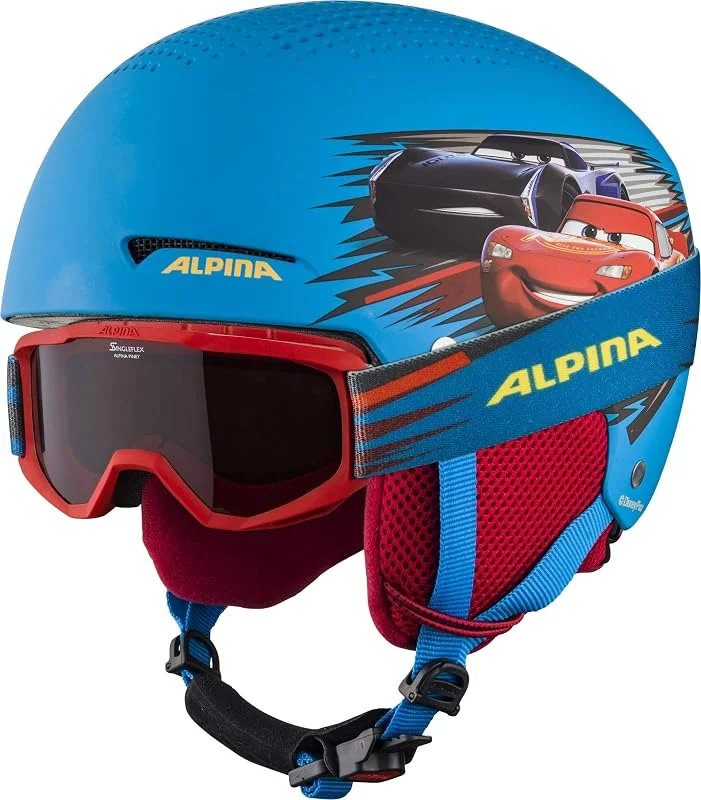 Alpina ZUPO Disney Set – Ensemble de Lunettes de Ski et Casque de Ski Disney de qualité supérieure, sûr et Exclusif pour Enfants — Equipement ski
