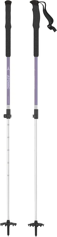 ATOMIC BCT Touring Bâtons De Ski Réglables De 110 À 135 cm, en Aluminium, avec Poignée Ergonomique, Équipement De Ski De Randonnée, Blancs, Argentés — Equipement ski